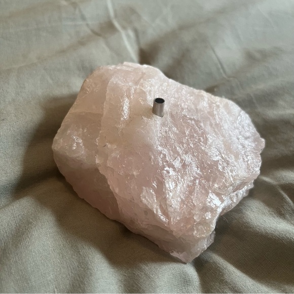 Genuine Rose Quartz Incense Holder - Picture 3 of 5